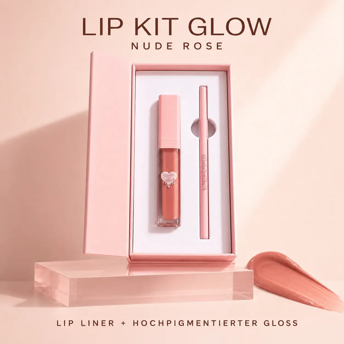 Made by Mimi Rafaeli Lip Kit Glow, Lipliner & Nude Lipgloss Set, 2-teilig