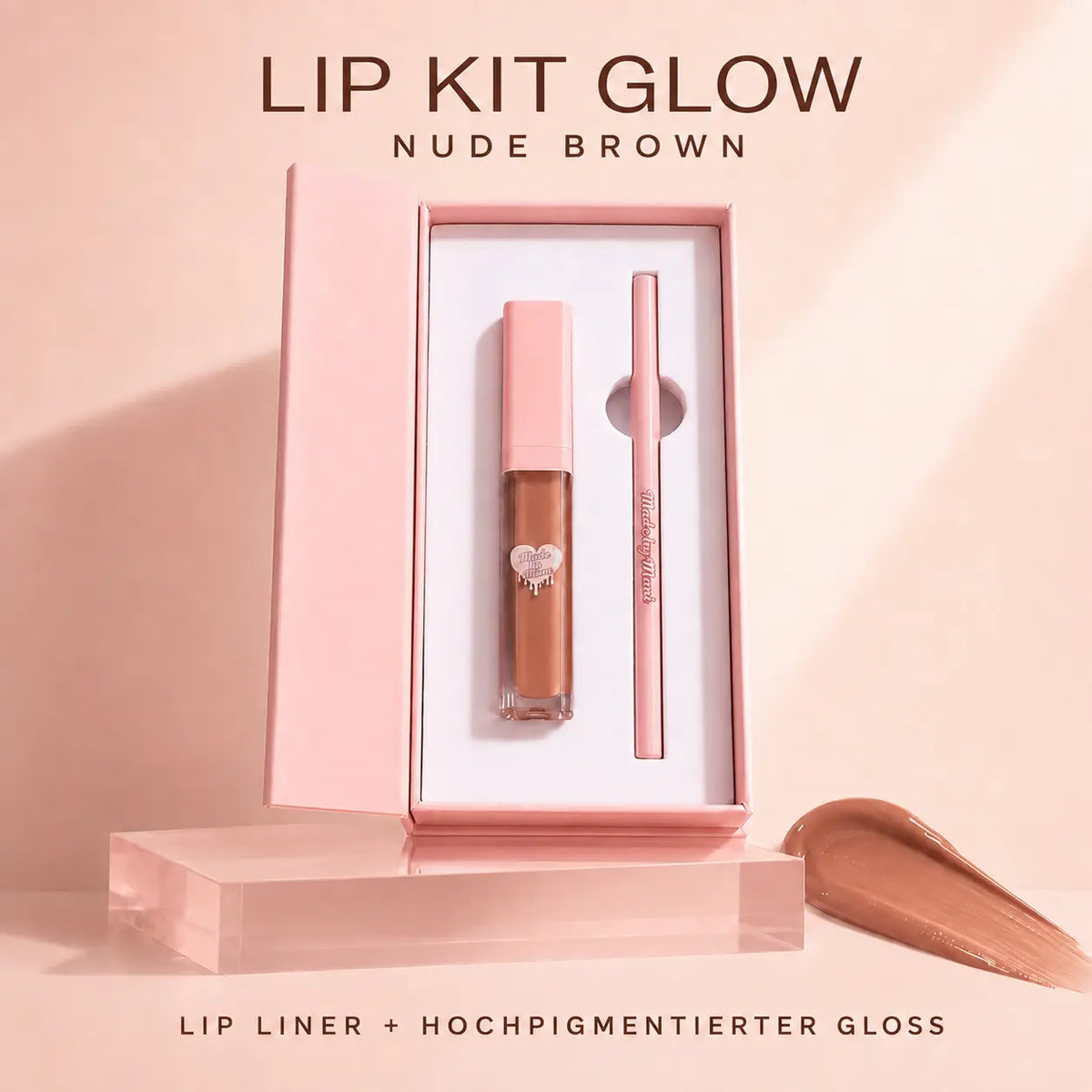 Made by Mimi Rafaeli Lip Kit Glow, Lipliner & Nude Lipgloss Set, 2-teilig