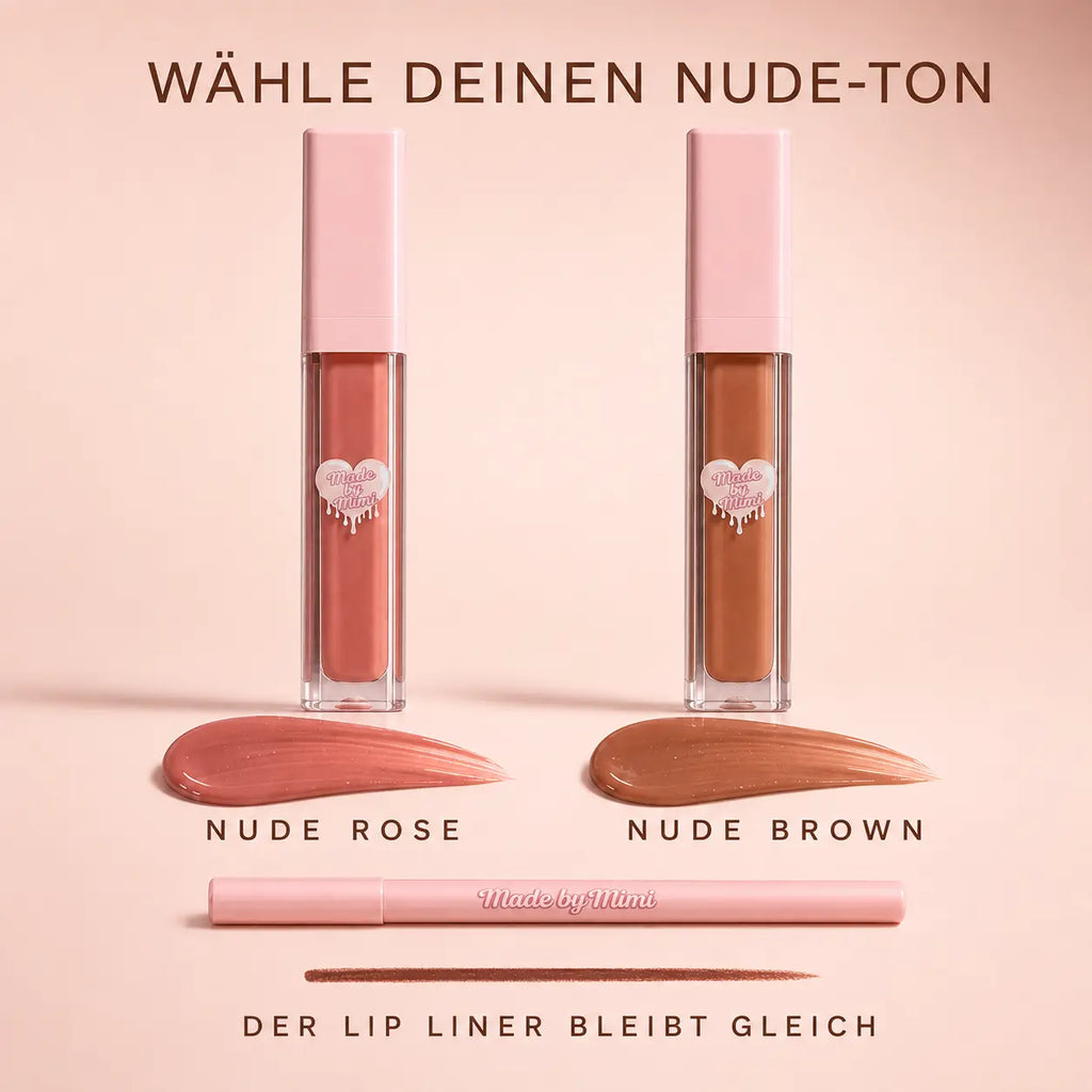 Made by Mimi Rafaeli Lip Kit Glow, Lipliner & Nude Lipgloss Set, 2-teilig