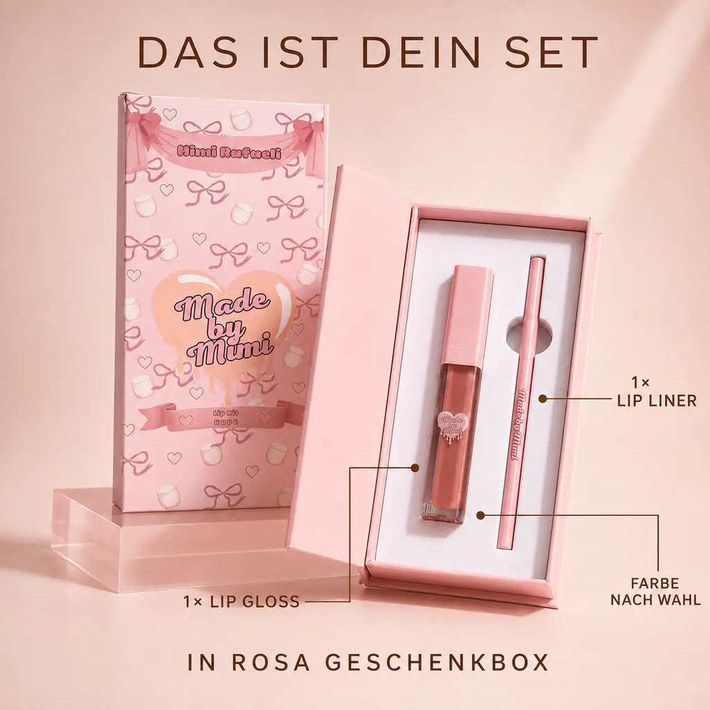 Made by Mimi Rafaeli Lip Kit Glow, Lipliner & Nude Lipgloss Set, 2-teilig
